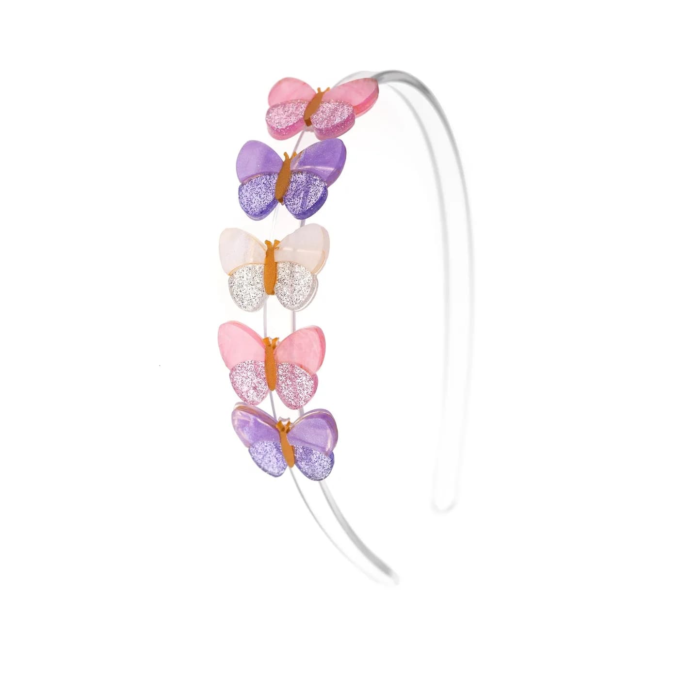 Diadema Mariposas Brillantes Tonos Lila