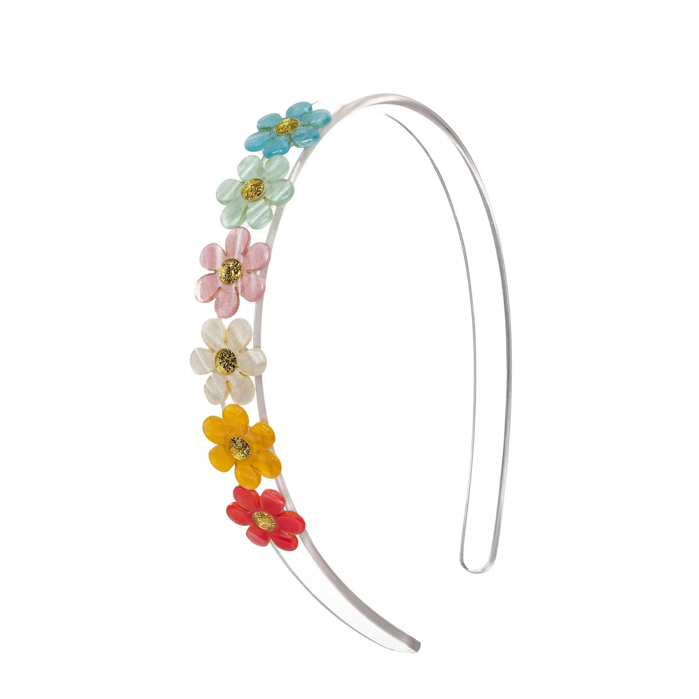 Diadema Margaritas Perladas Pastel