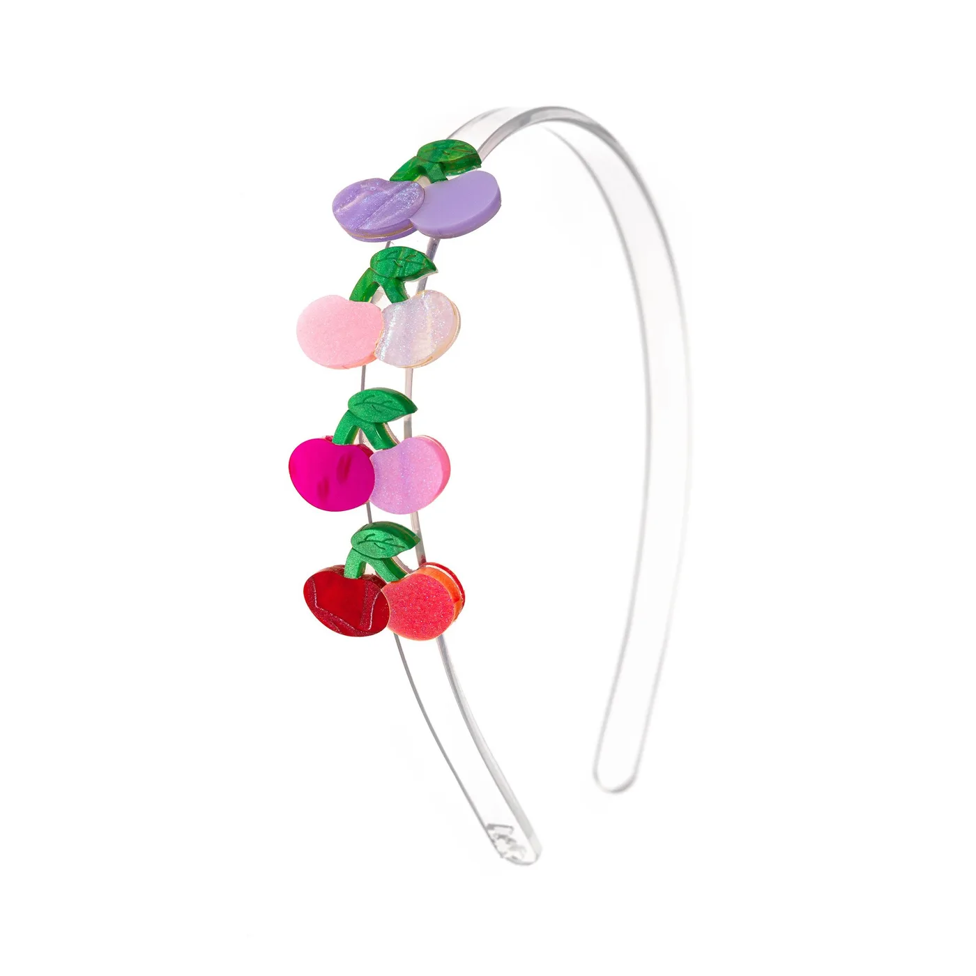 Diadema Cerezas Rosado y Lila