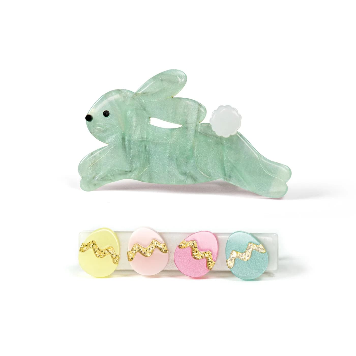 Ganchos Conejito y Huevos de Pascua Menta