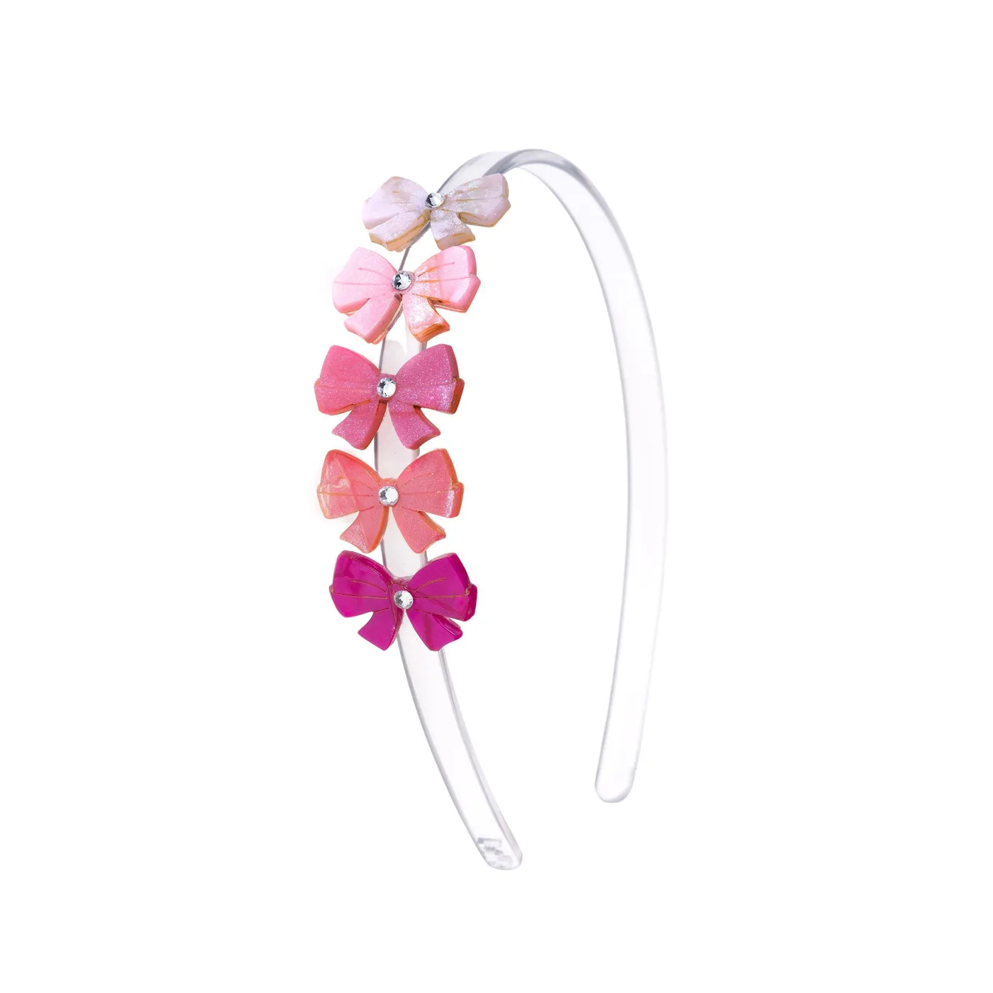 Diadema Lazo Rosado Brillante