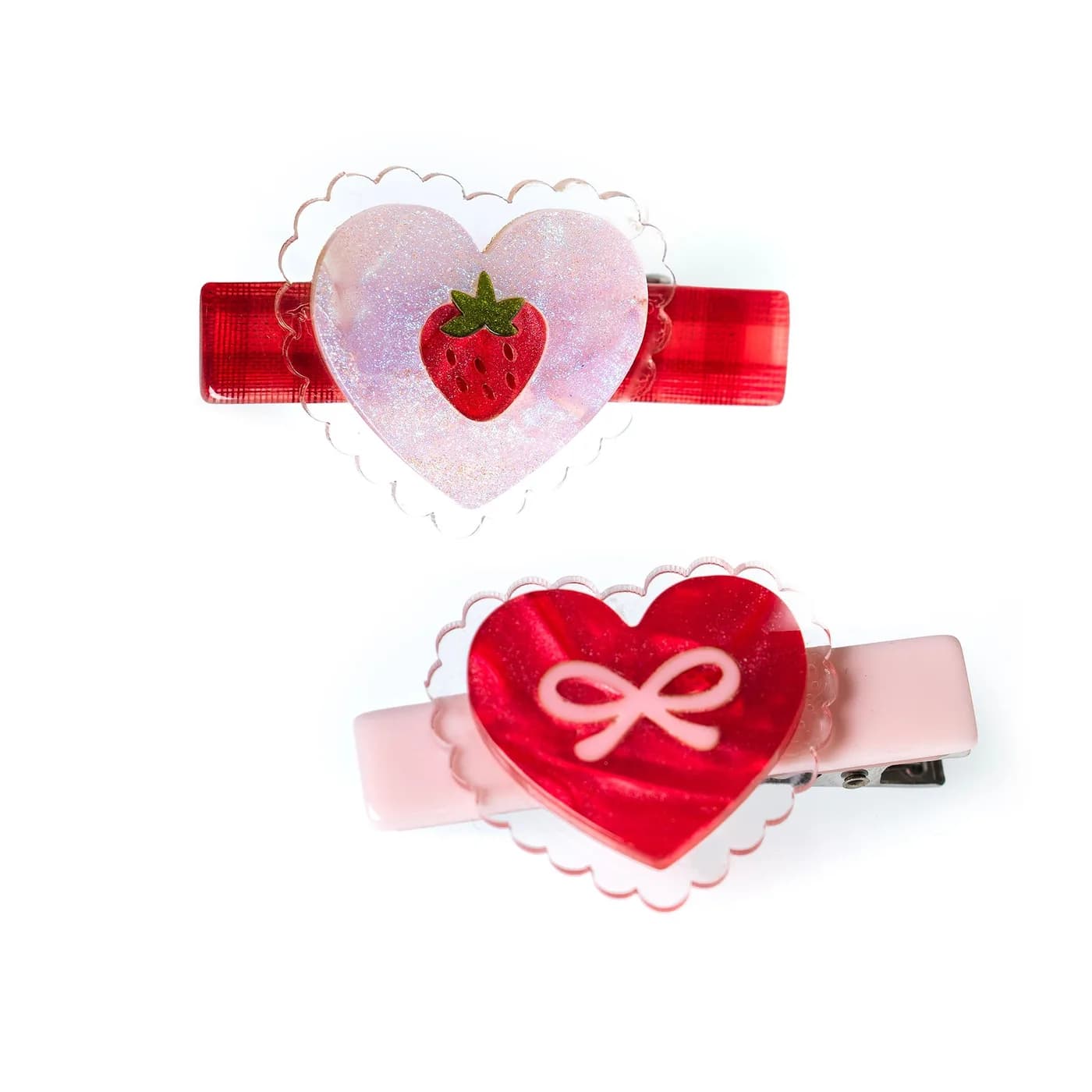 Ganchos Corazones y Fresas con Perlas