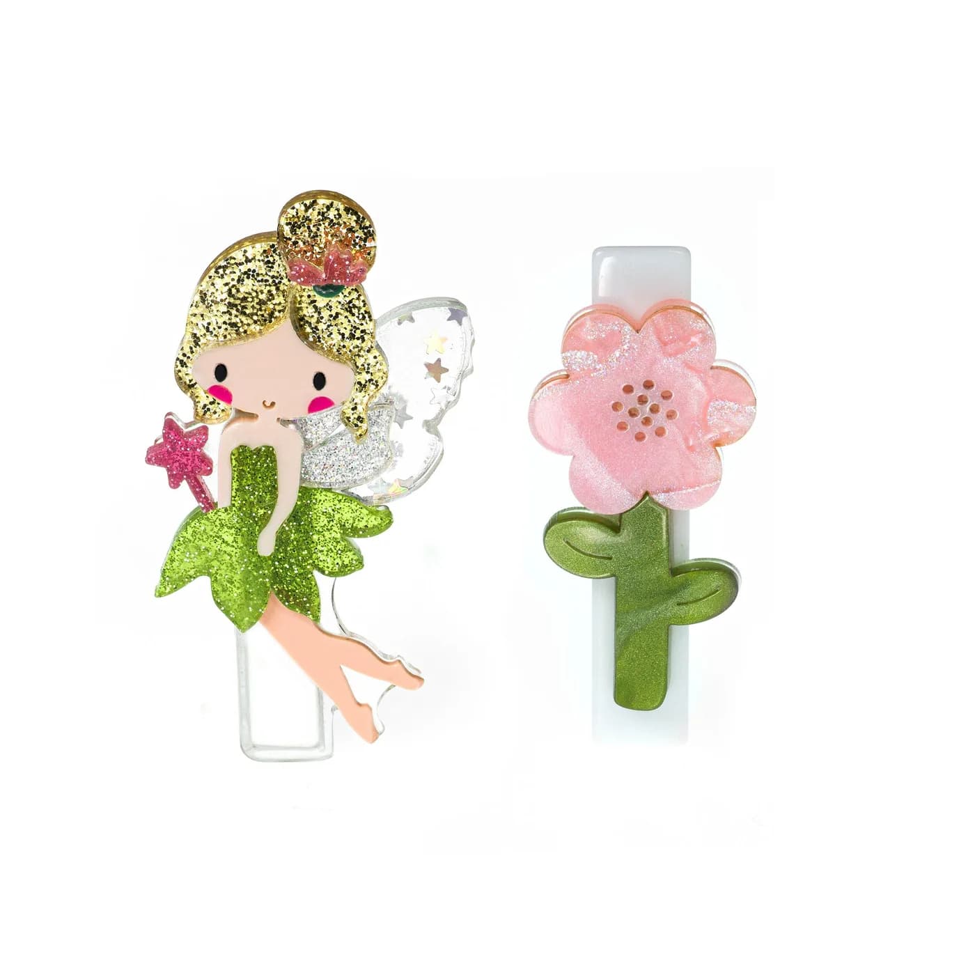 Ganchos Hada y Flor Perlados