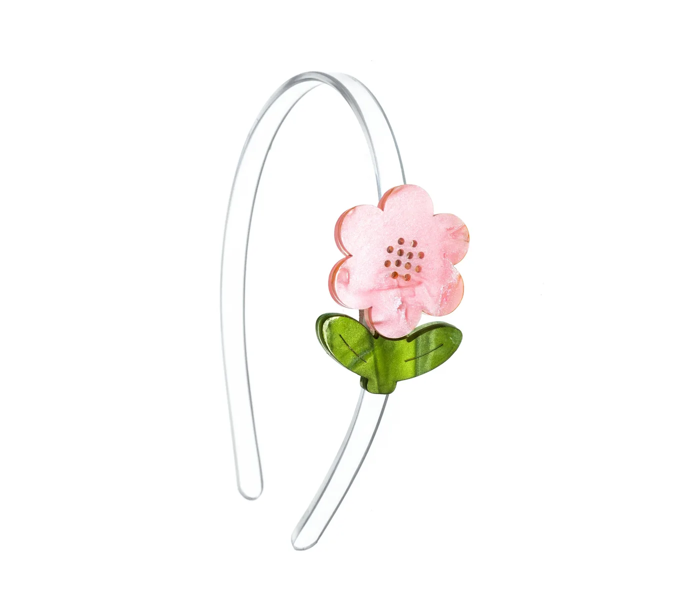 Diadema Flores Rosadas Perladas