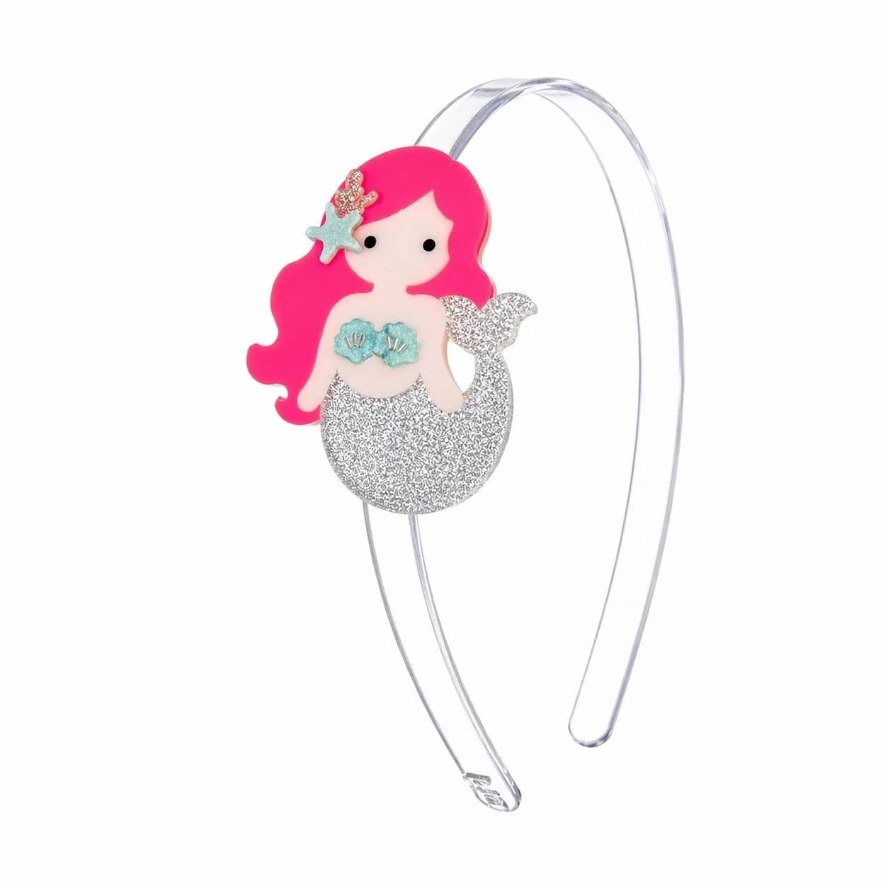 Diadema Sirena Rosado Neón