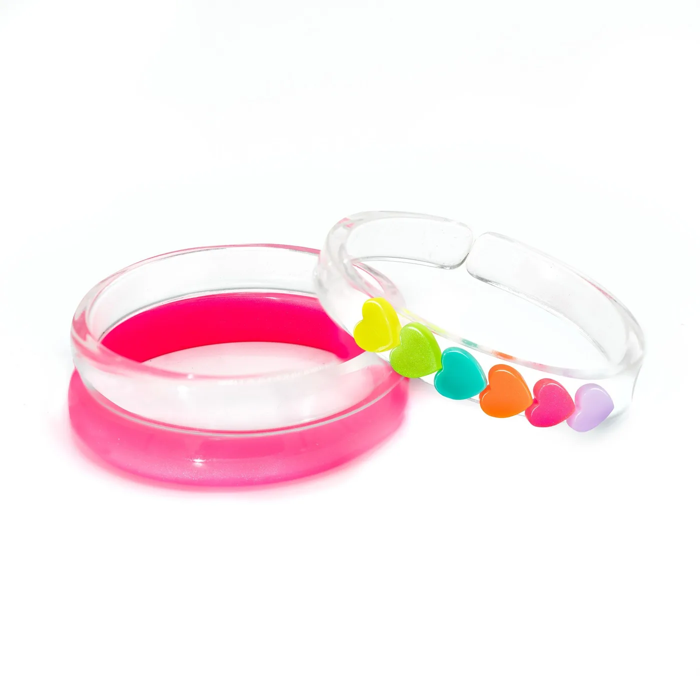 Pulseras Corazones Neón
