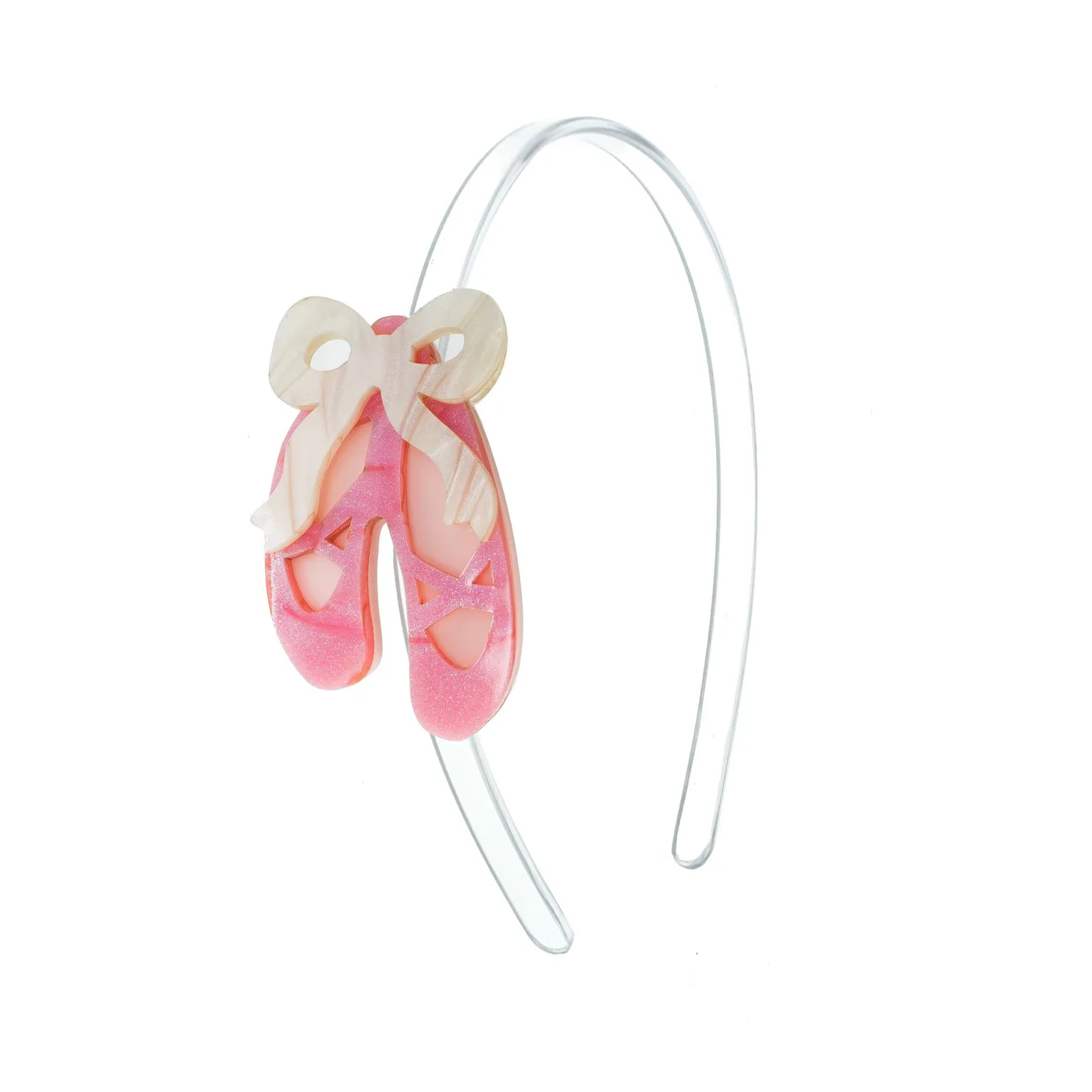 Diadema Zapatilla de Ballet Rosado Perlado