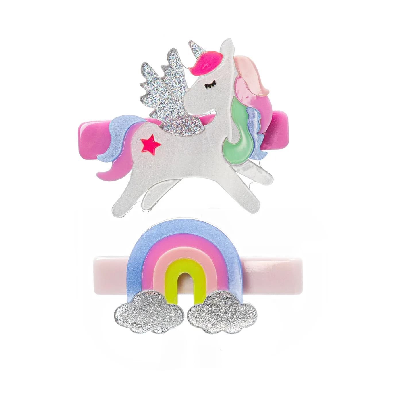 Ganchos Unicornio y Arcoíris Pastel