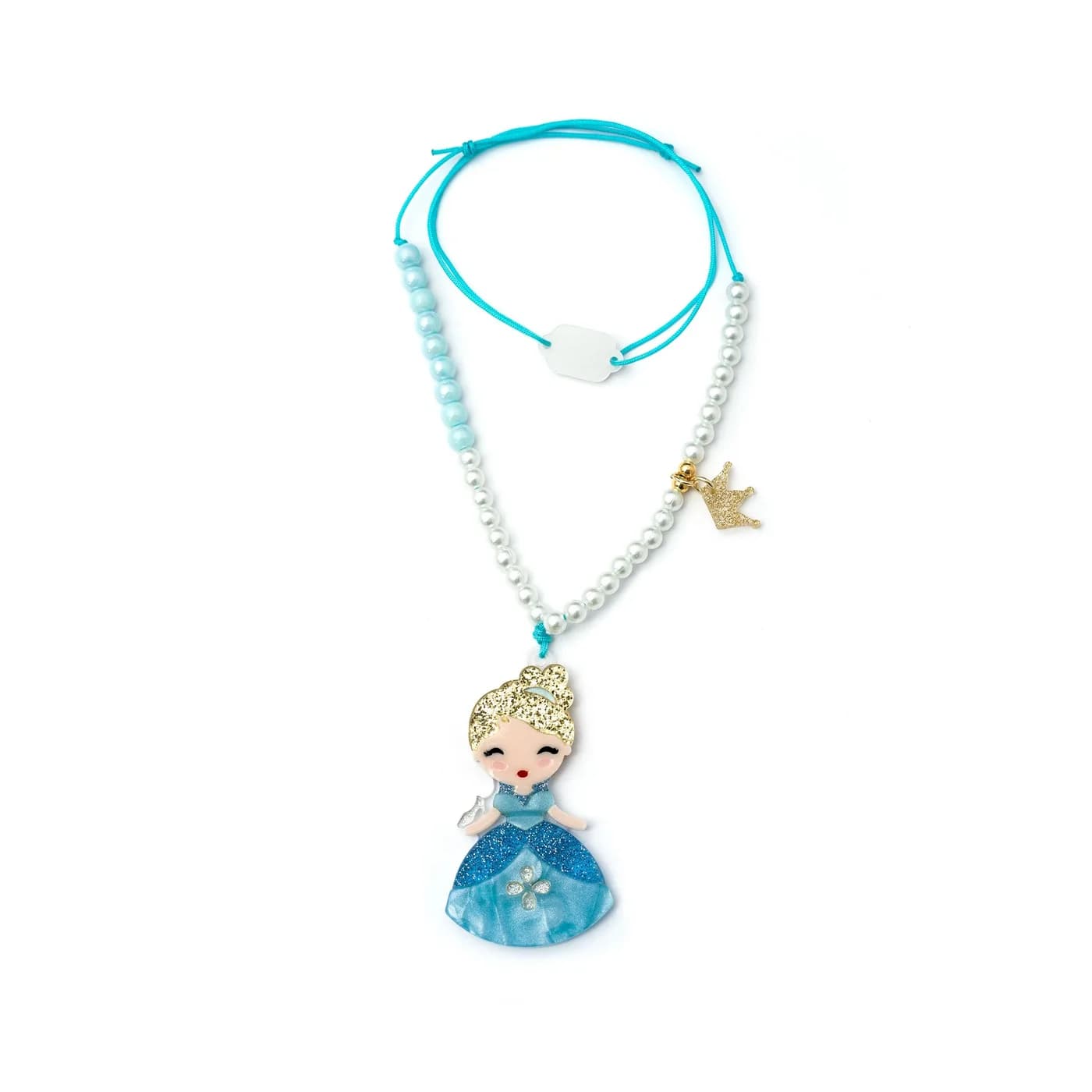 Collar Muñequita Vestido Azul